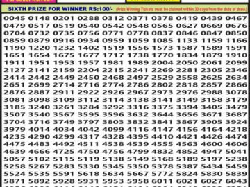 Lottery Result Today January 30, 2024