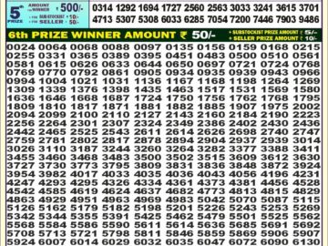 Lottery Result Today August 4, 2024
