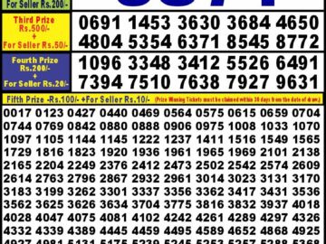 Lottery Result Today August 1, 2024