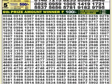 Lottery Result Today August 6, 2024