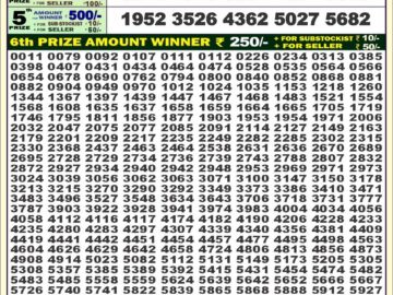 Lottery Result Today September 20, 2024