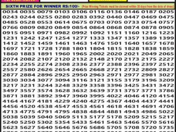 Lottery Result Today September 18, 2024