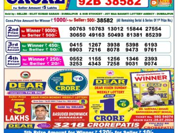 Lottery Result Today September 22, 2024