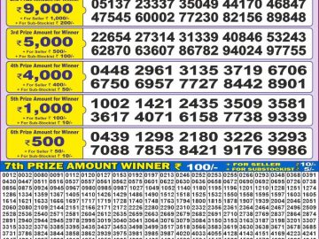 Lottery Result Today January 13, 2025