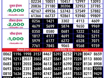 Lottery Result Today January 13, 2025