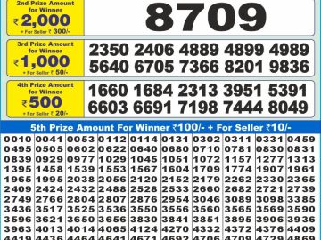 Lottery Result Today January 8, 2025