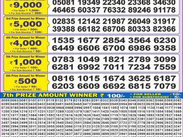 Lottery Result Today January 8, 2025