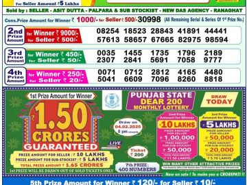 Lottery Result Today February 4, 2025