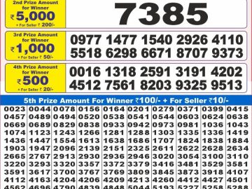 Lottery Result Today February 3, 2025