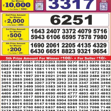 Lottery Result Today May 10, 2025