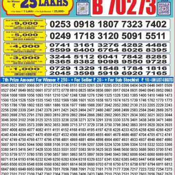 Lottery Result Today May 31, 2025