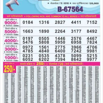 Lottery Result Today June 3, 2025