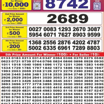 Lottery Result Today June 3, 2025