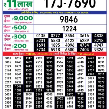 Lottery Result Today June 6, 2025
