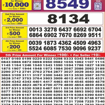 Lottery Result Today June 9, 2025