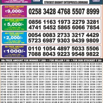 Lottery Result Today June 10, 2025