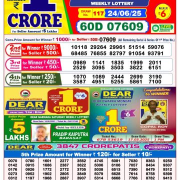Lottery Result Today June 24, 2025