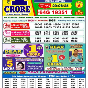 Lottery Result Today June 29, 2025