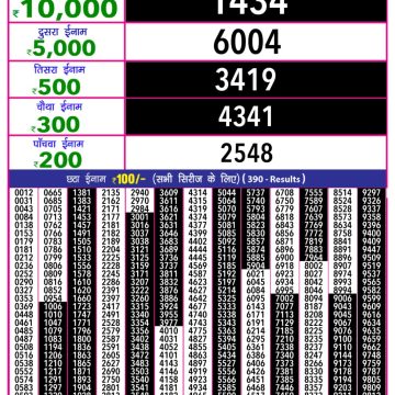 Lottery Result Today June 29, 2025