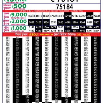 Lottery Result Today June 29, 2025