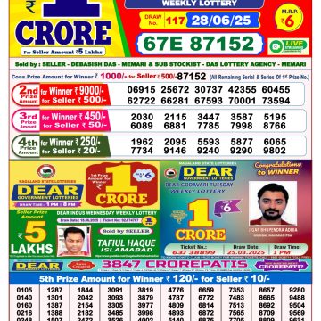 Lottery Result Today June 28, 2025