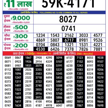 Lottery Result Today July 1, 2025