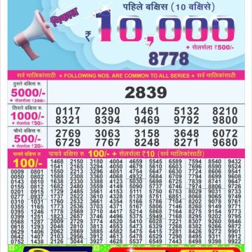 Lottery Result Today July 3, 2025