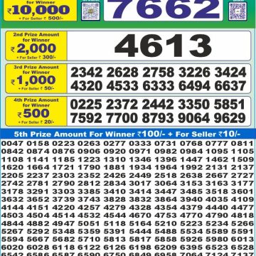 Lottery Result Today July 6, 2025