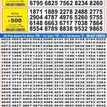 Lottery Result Today July 6, 2025