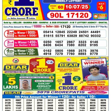 Lottery Result Today July 10, 2025