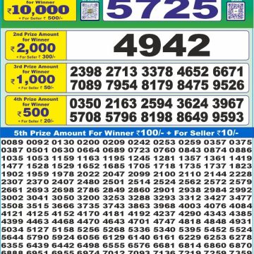Lottery Result Today July 13, 2025