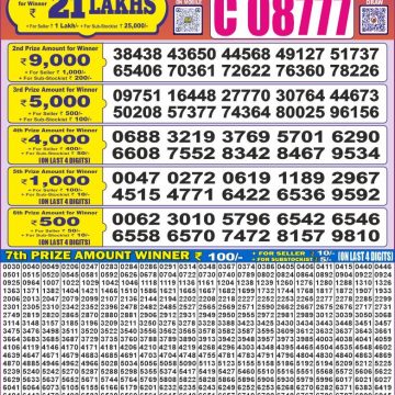 Lottery Result Today July 13, 2025