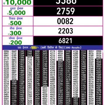 Lottery Result Today July 13, 2025