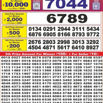 Lottery Result Today July 13, 2025