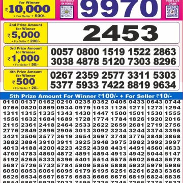 Lottery Result Today July 13, 2025