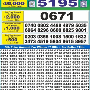Lottery Result Today July 15, 2025