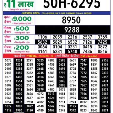 Lottery Result Today July 16, 2025