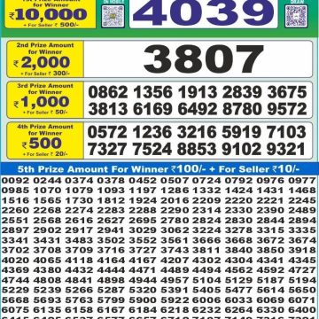 Lottery Result Today July 18, 2025