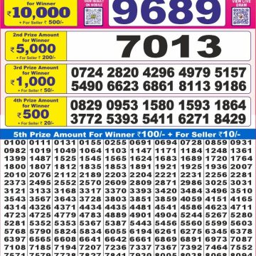 Lottery Result Today July 20, 2025