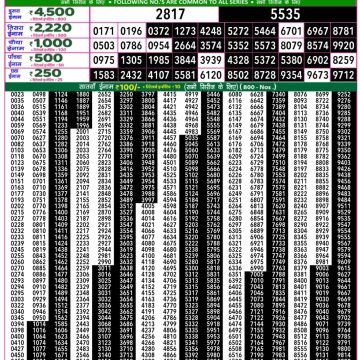 Lottery Result Today July 20, 2025