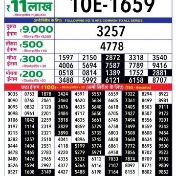 Lottery Result Today July 27, 2025