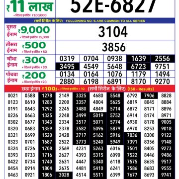 Lottery Result Today July 29, 2025