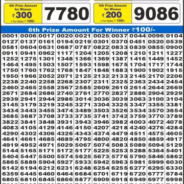 Lottery Result Today July 30, 2025