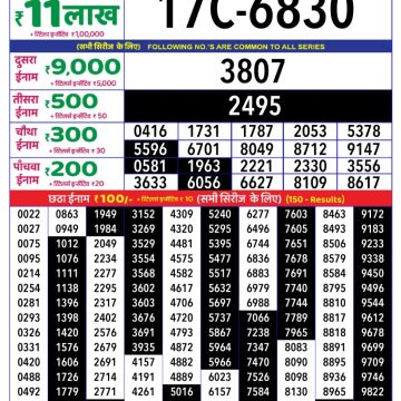 Lottery Result Today July 30, 2025
