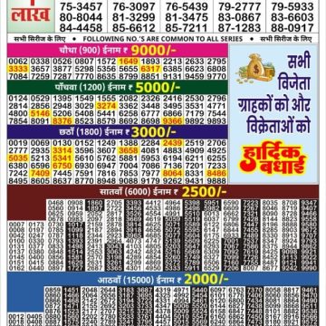Lottery Result Today July 30, 2025