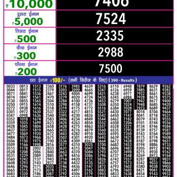 Lottery Result Today July 29, 2025