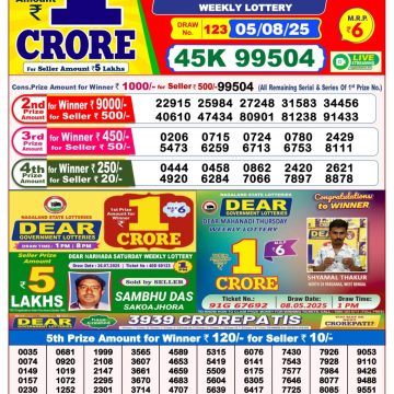 Lottery Result Today August 5, 2025