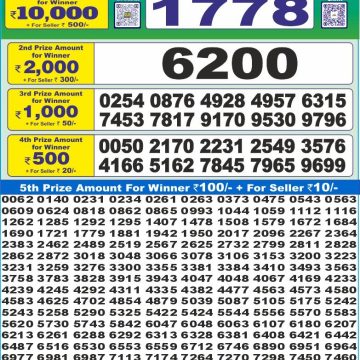 Lottery Result Today August 10, 2025