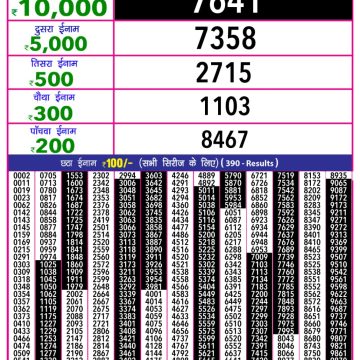 Lottery Result Today August 11, 2025