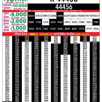 Lottery Result Today August 11, 2025